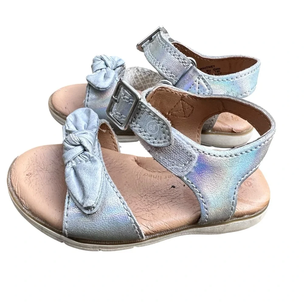Stride Rite‎ Whitney Sandals Iridescent Silver Toddler Size 5